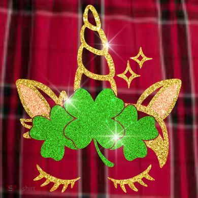 Unicorn Face St. Patrick's Day Men's Flannel Plaid Pajama Pants