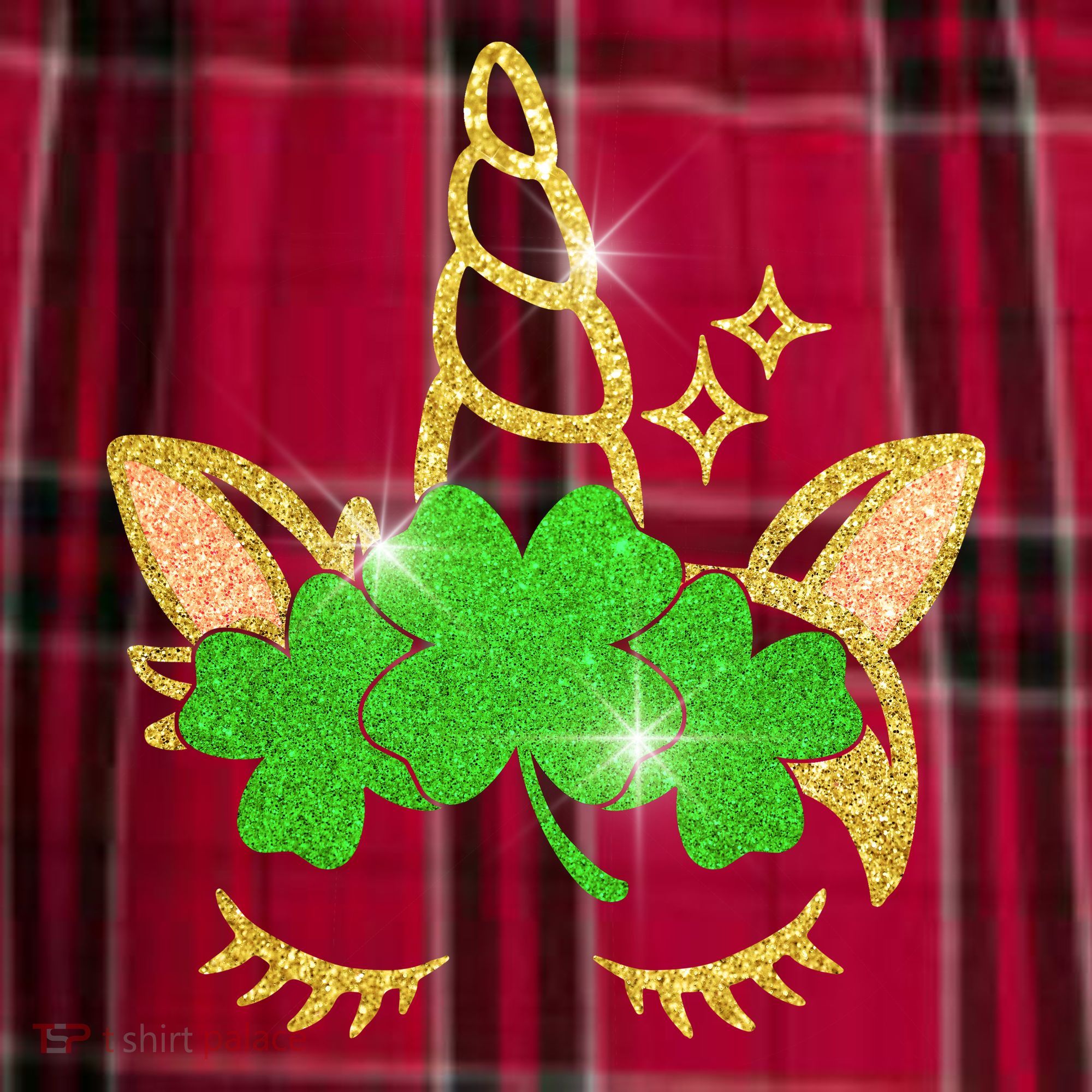 Unicorn Face St. Patrick's Day Men's Flannel Plaid Pajama Pants