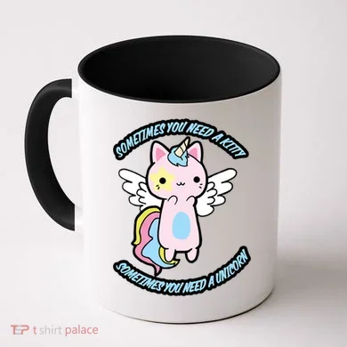 Unicorn Kitty Funny Cute Meme Coffee Mug