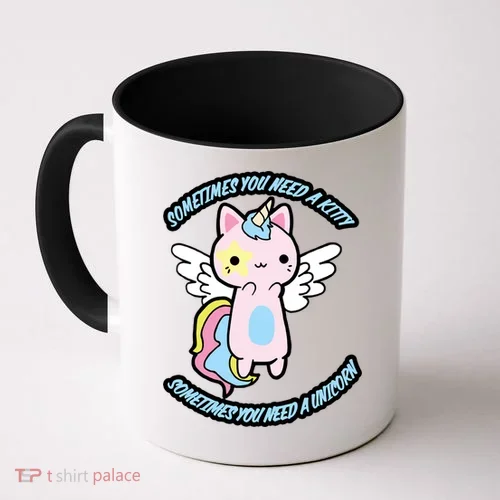 Unicorn Kitty Funny Cute Meme Coffee Mug