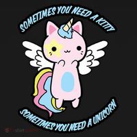 Unicorn Kitty Funny Cute Meme Pajama Set thumb 2