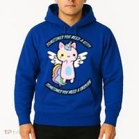 Unicorn Kitty Funny Cute Meme Hoodie thumb 2
