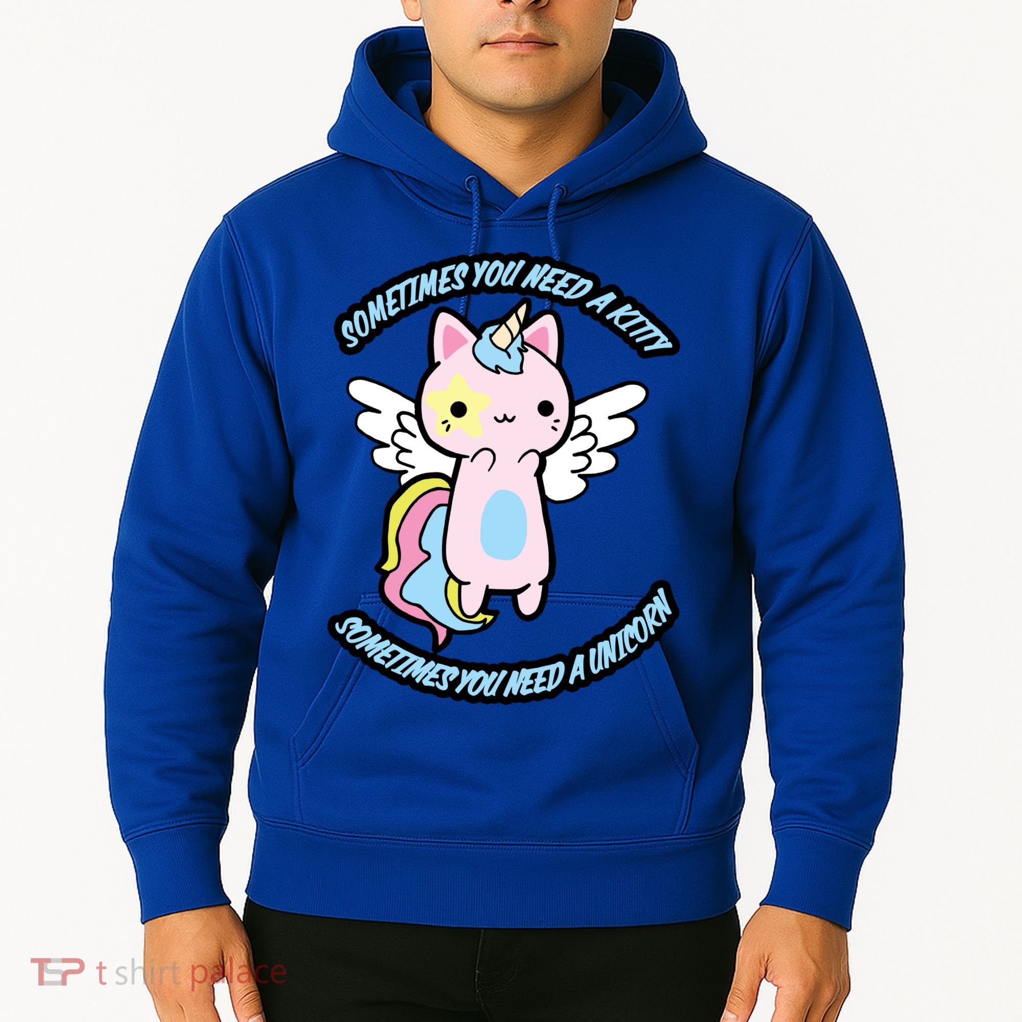 Unicorn Kitty Funny Cute Meme Hoodie