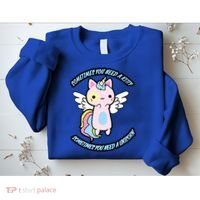 Unicorn Kitty Funny Cute Meme Sweatshirt thumb 2