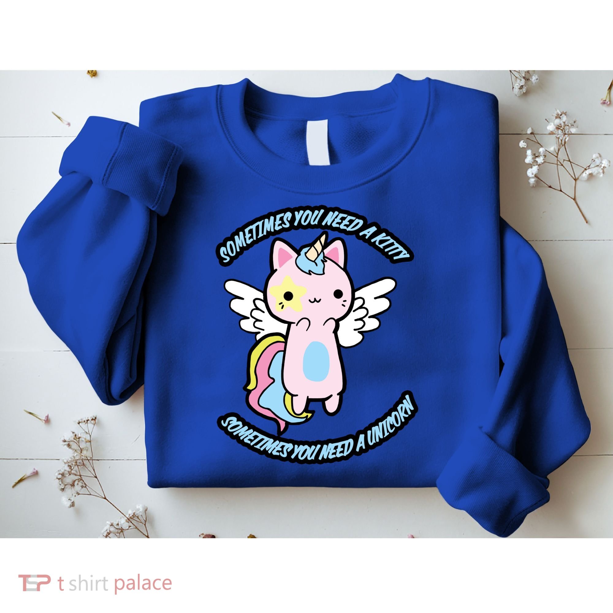 Unicorn Kitty Funny Cute Meme Sweatshirt