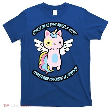 Unicorn Kitty Funny Cute Meme T-Shirt