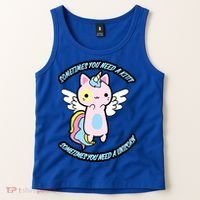 Unicorn Kitty Funny Cute Meme Tank Top thumb 2
