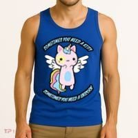 Unicorn Kitty Funny Cute Meme Tank Top thumb 3