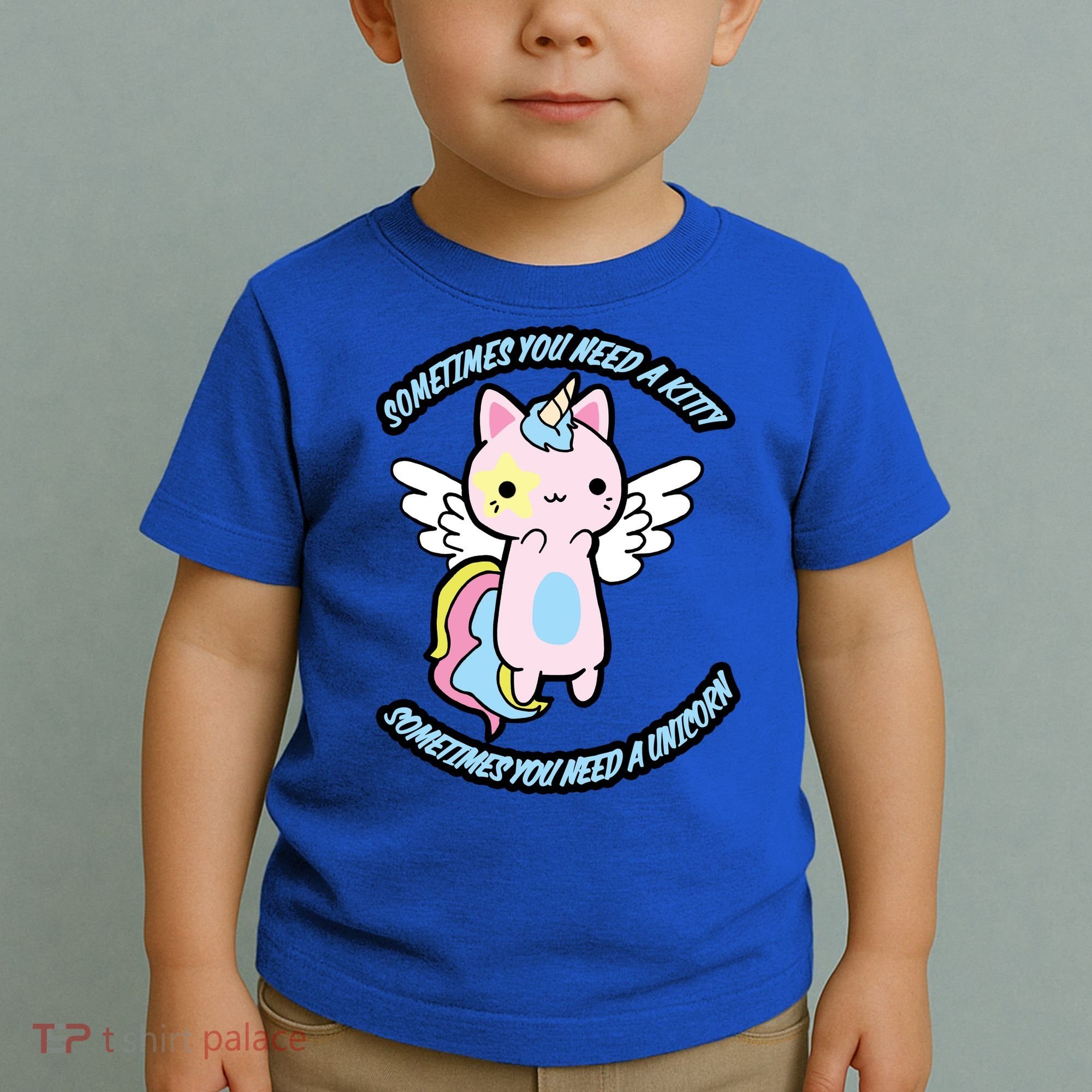 Unicorn Kitty Funny Cute Meme Toddler T-Shirt