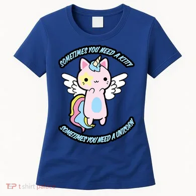 Unicorn Kitty Funny Cute Meme Women's T-Shirt