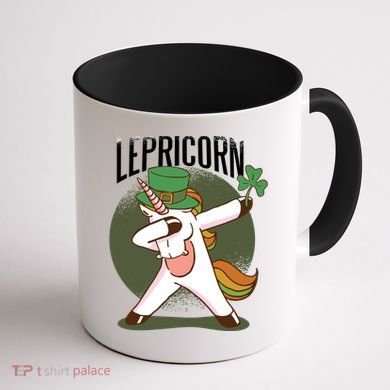 Unicorn Leprechaun Coffee Mug back
