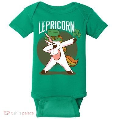 Unicorn Leprechaun Baby Bodysuit