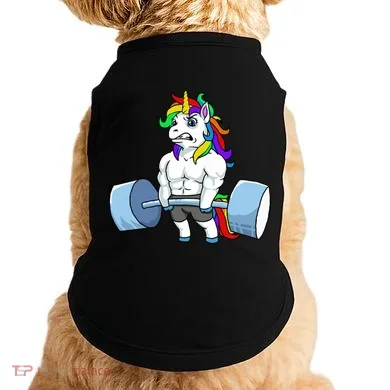 Unicorn Lifting Weights Doggie Tank
