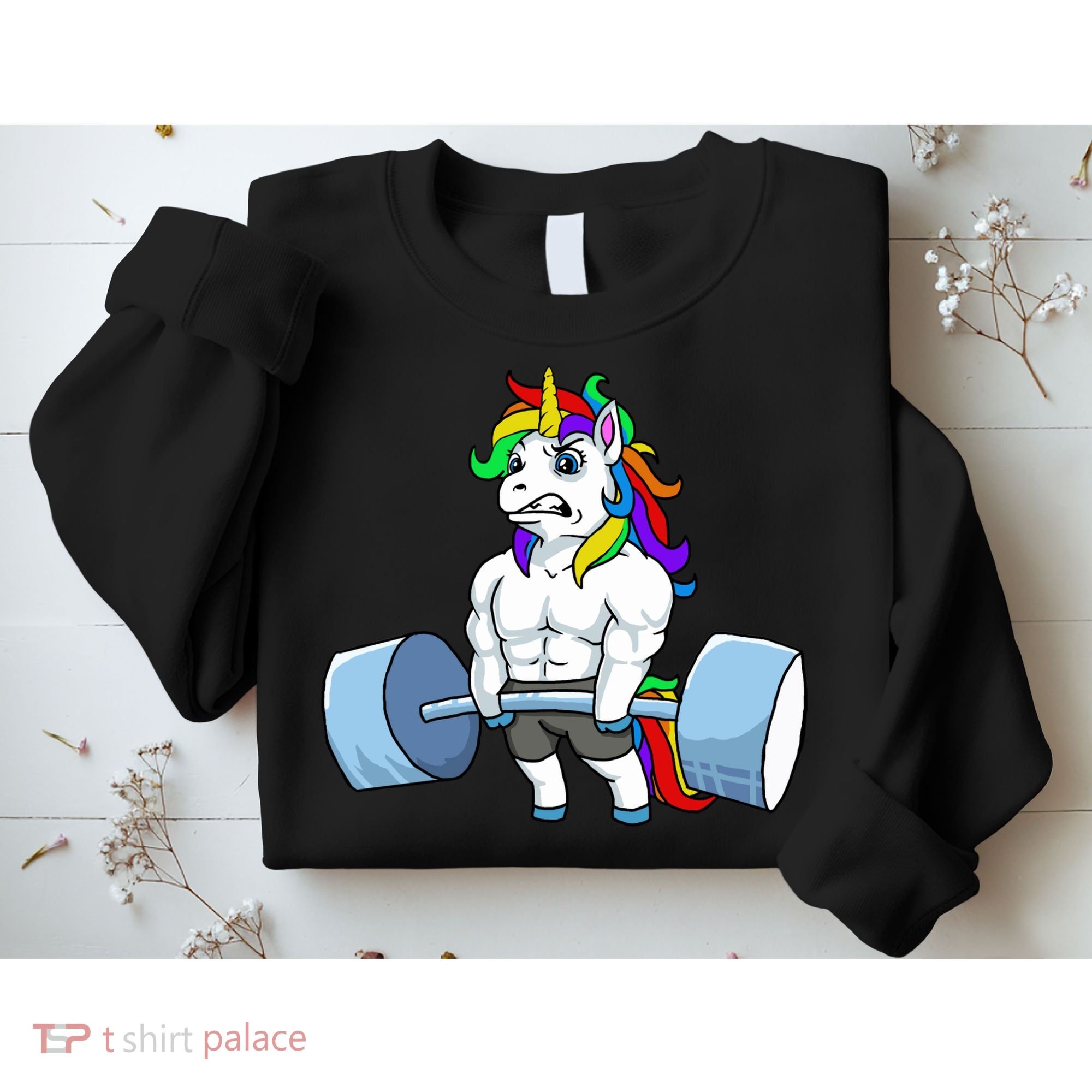 Unicorn Lifting Weights Sweatshirt