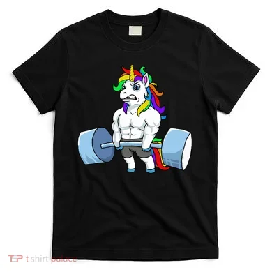 Unicorn Lifting Weights T-Shirt