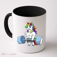 Unicorn Lifting Weights Coffee Mug thumb 0