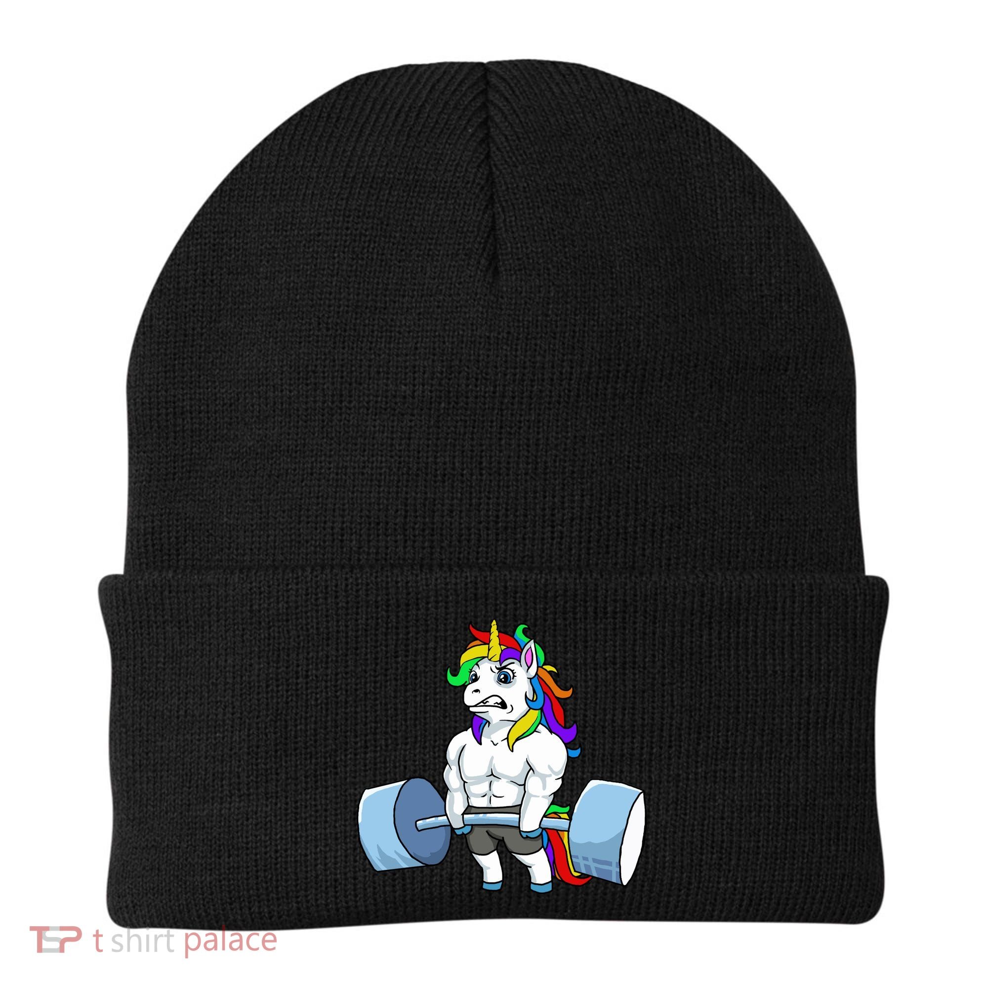 Unicorn Lifting Weights Beanie
