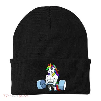 Unicorn Lifting Weights Beanie