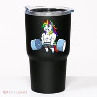 Unicorn Lifting Weights Tumbler thumb 0