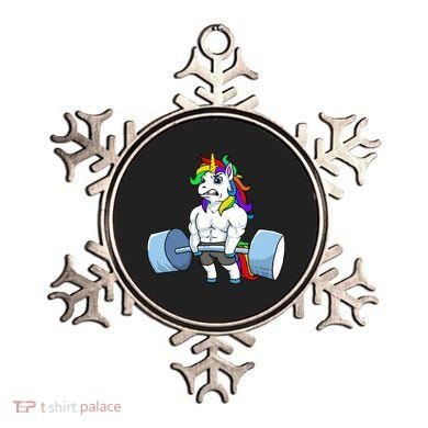 Unicorn Lifting Weights Ornament