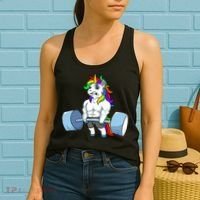 Unicorn Lifting Weights Women's Tank Top thumb 2