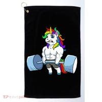 Unicorn Lifting Weights Golf Towel thumb 0