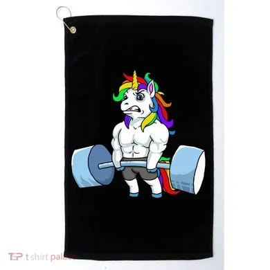 Unicorn Lifting Weights Golf Towel