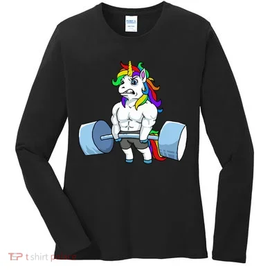 Unicorn Lifting Weights Women's Long Sleeve Shirt