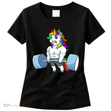 Unicorn Lifting Weights Women's T-Shirt