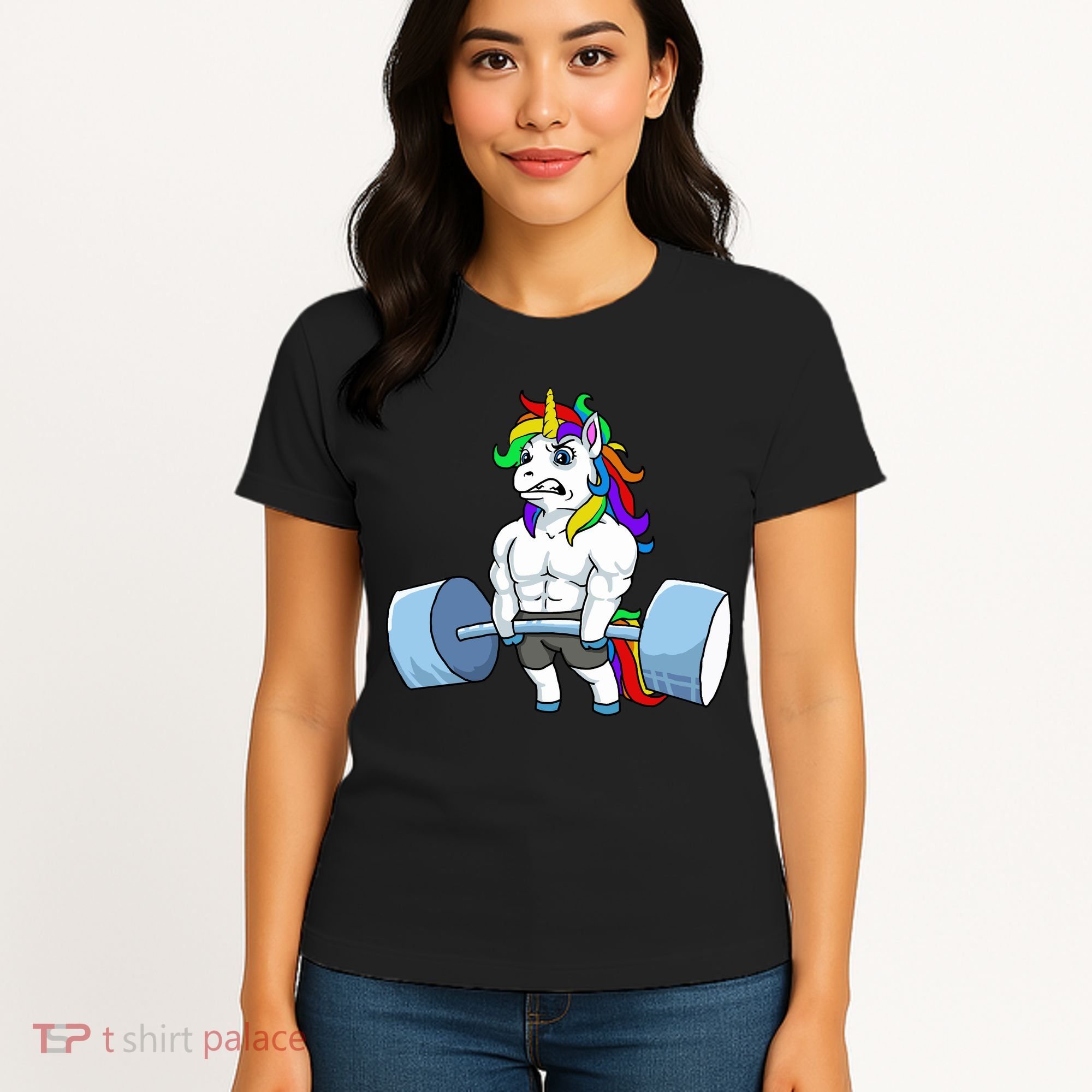 Unicorn Lifting Weights Women's T-Shirt