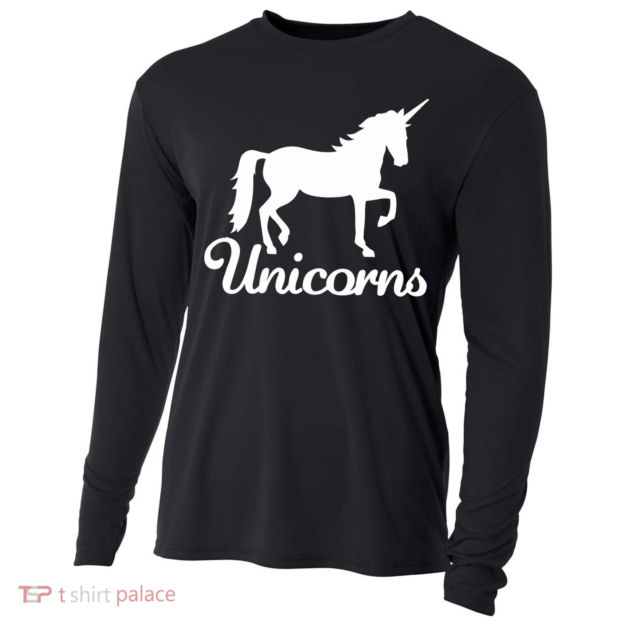 Unicorn Logo Cooling Performance Long Sleeve Crew
