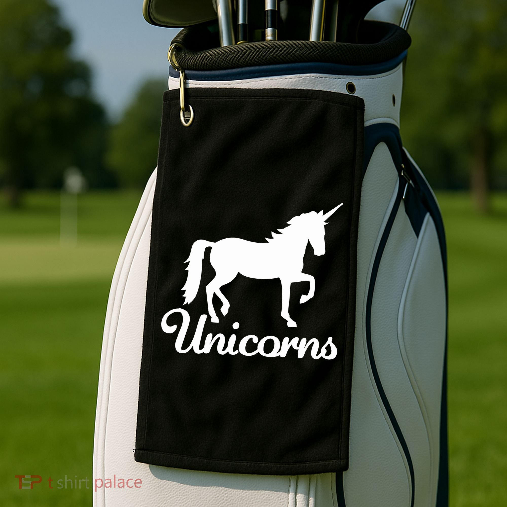 Unicorn Logo Golf Towel