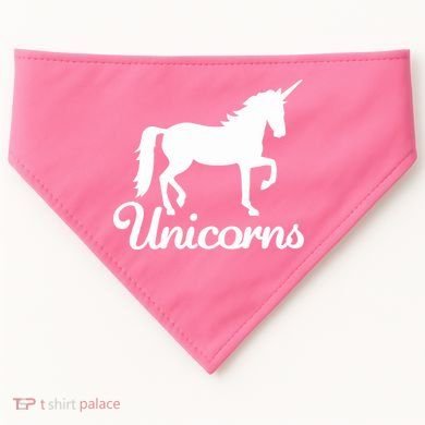 Unicorn Logo USA-Made Doggie Bandana