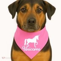 Unicorn Logo USA-Made Doggie Bandana thumb 1
