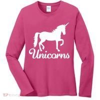 Unicorn Logo Women's Long Sleeve Shirt thumb 0