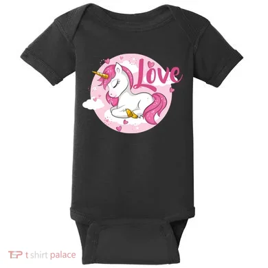 Unicorn Love  Baby Bodysuit