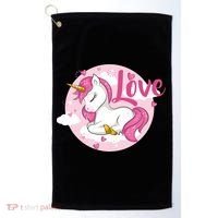 Unicorn Love  Golf Towel thumb 0