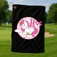 Unicorn Love  Golf Towel thumb 1