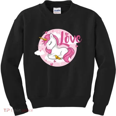 Unicorn Love  Kids Sweatshirt