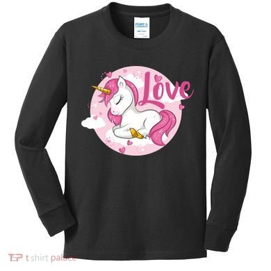 Unicorn Love  Kids Long Sleeve Shirt