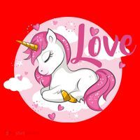 Unicorn Love  Santa Hat thumb 1