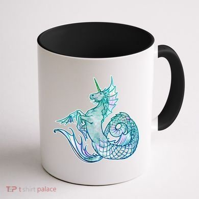 Unicorn Mermaid Hippocampus Coffee Mug back