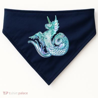 Unicorn Mermaid Hippocampus USA-Made Doggie Bandana