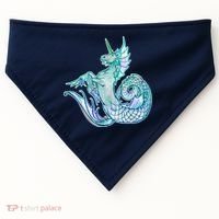 Unicorn Mermaid Hippocampus USA-Made Doggie Bandana thumb 0