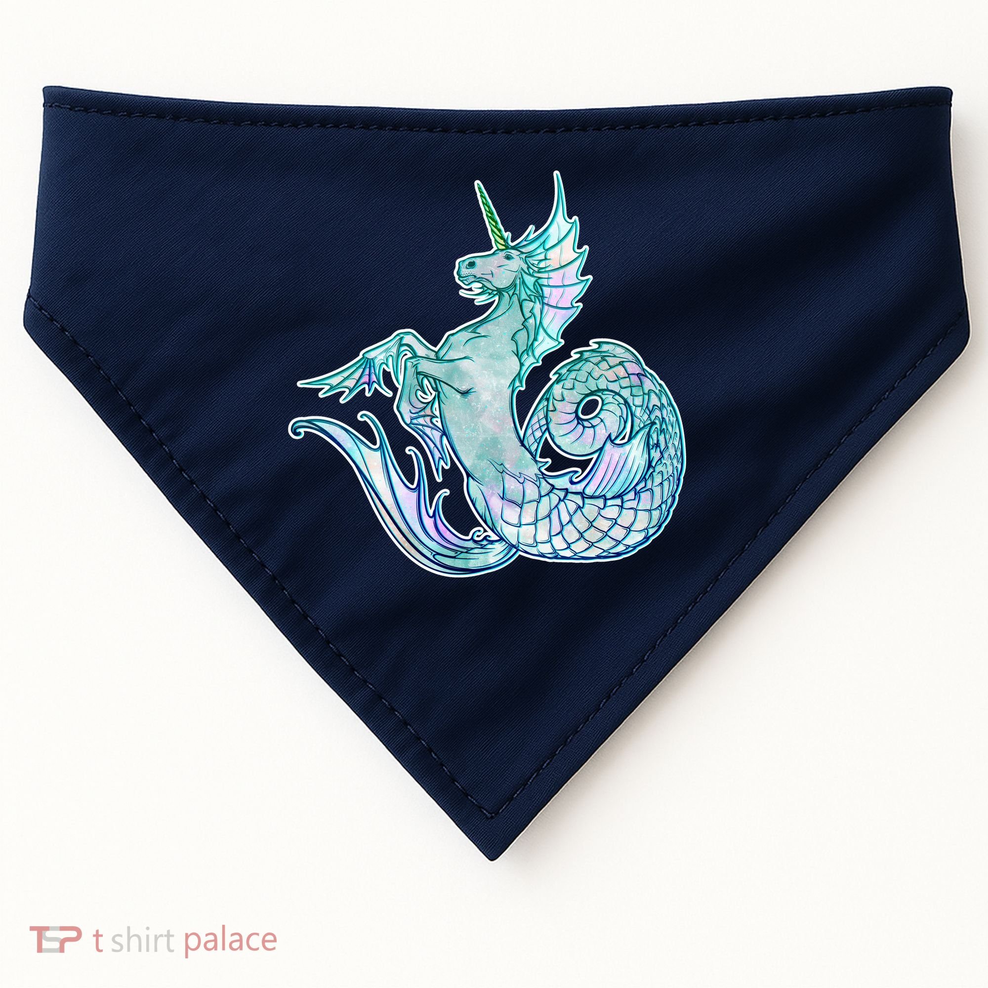 Unicorn Mermaid Hippocampus USA-Made Doggie Bandana