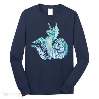 Unicorn Mermaid Hippocampus Long Sleeve Shirt