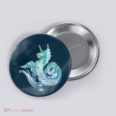 Unicorn Mermaid Hippocampus Button