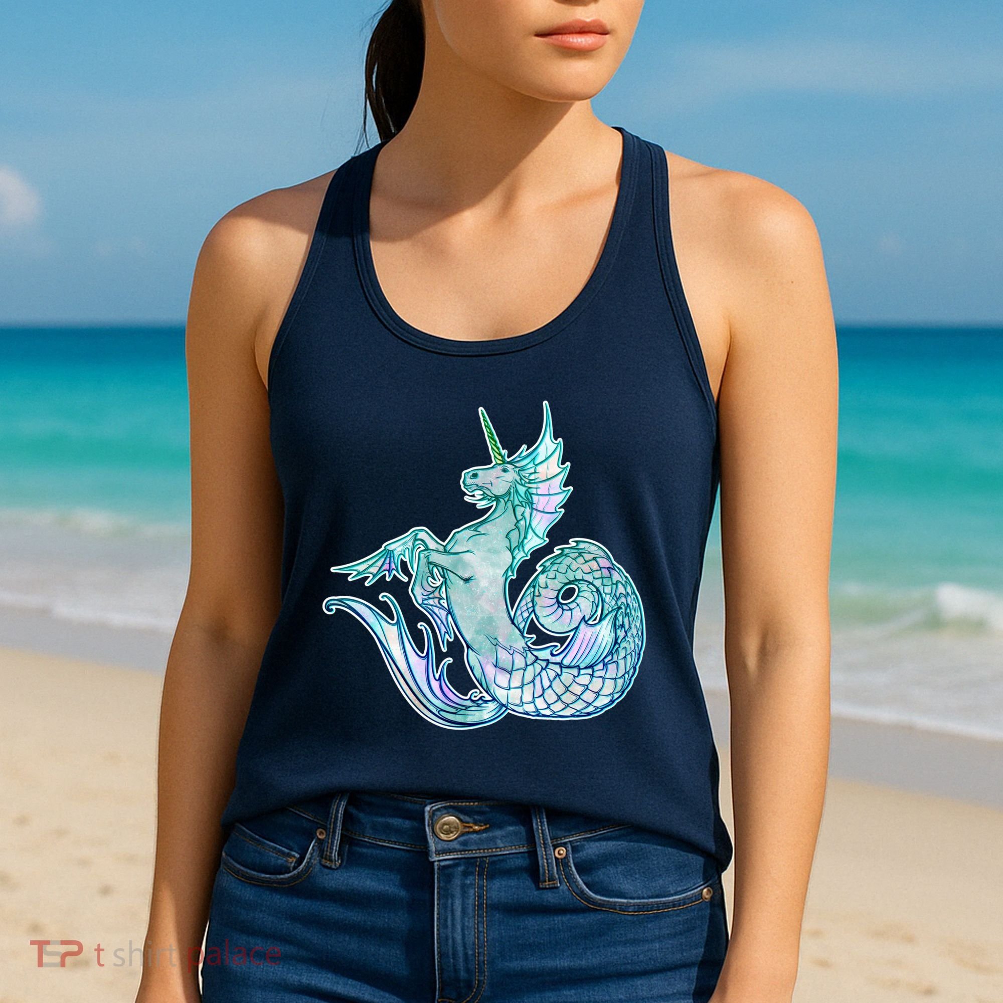 Unicorn Mermaid Hippocampus Women's Tank Top