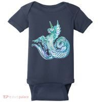 Unicorn Mermaid Hippocampus Baby Bodysuit thumb 0