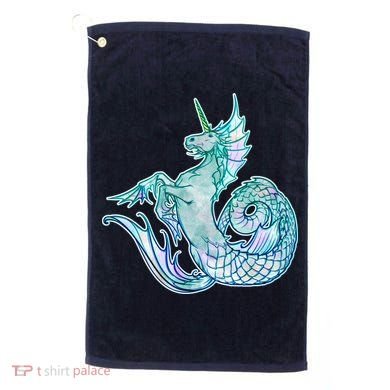 Unicorn Mermaid Hippocampus Golf Towel